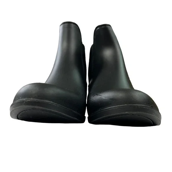 Sam Edelman Tinsley Boots Womens 9 Chelsea Rain Matte Black Rubber Bootie - Picture 7 of 10